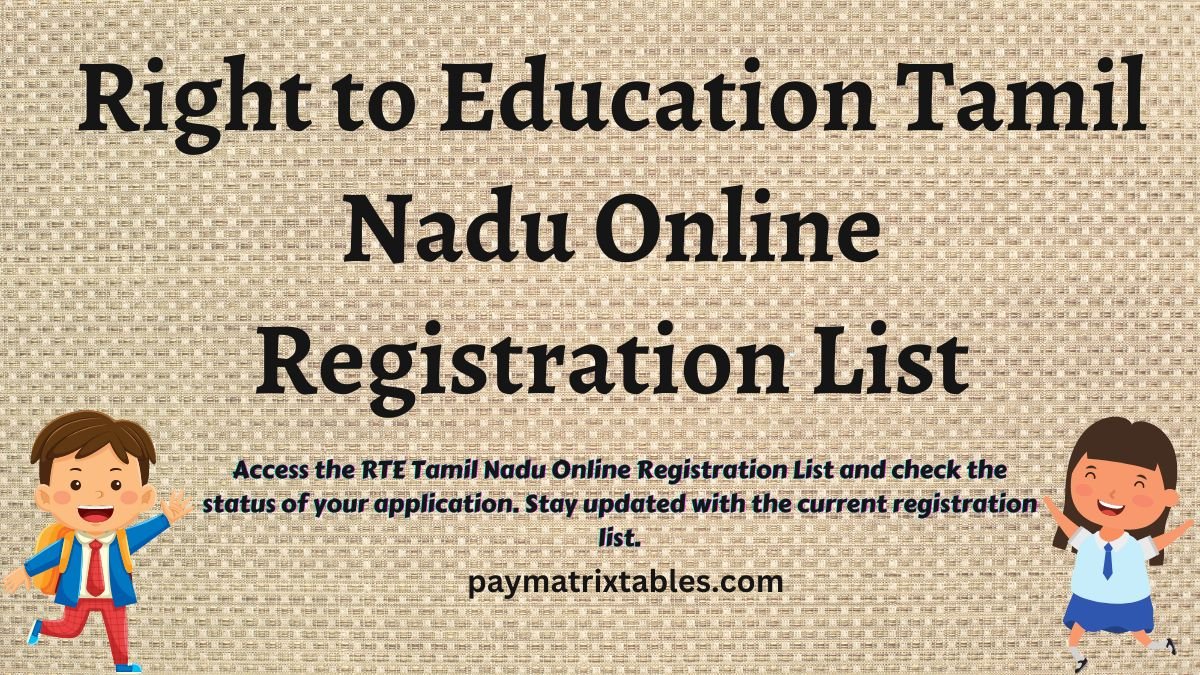 TN RTE Selection List 2023 PayMatrix