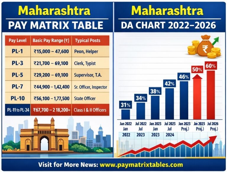 7th Pay Matrix Table for State Govt Employees PDF Download | 7th Pay ...